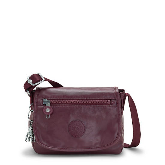 Sac Mini Kipling Sabian Metallic Crossbody Bordeaux | FR 1864YX